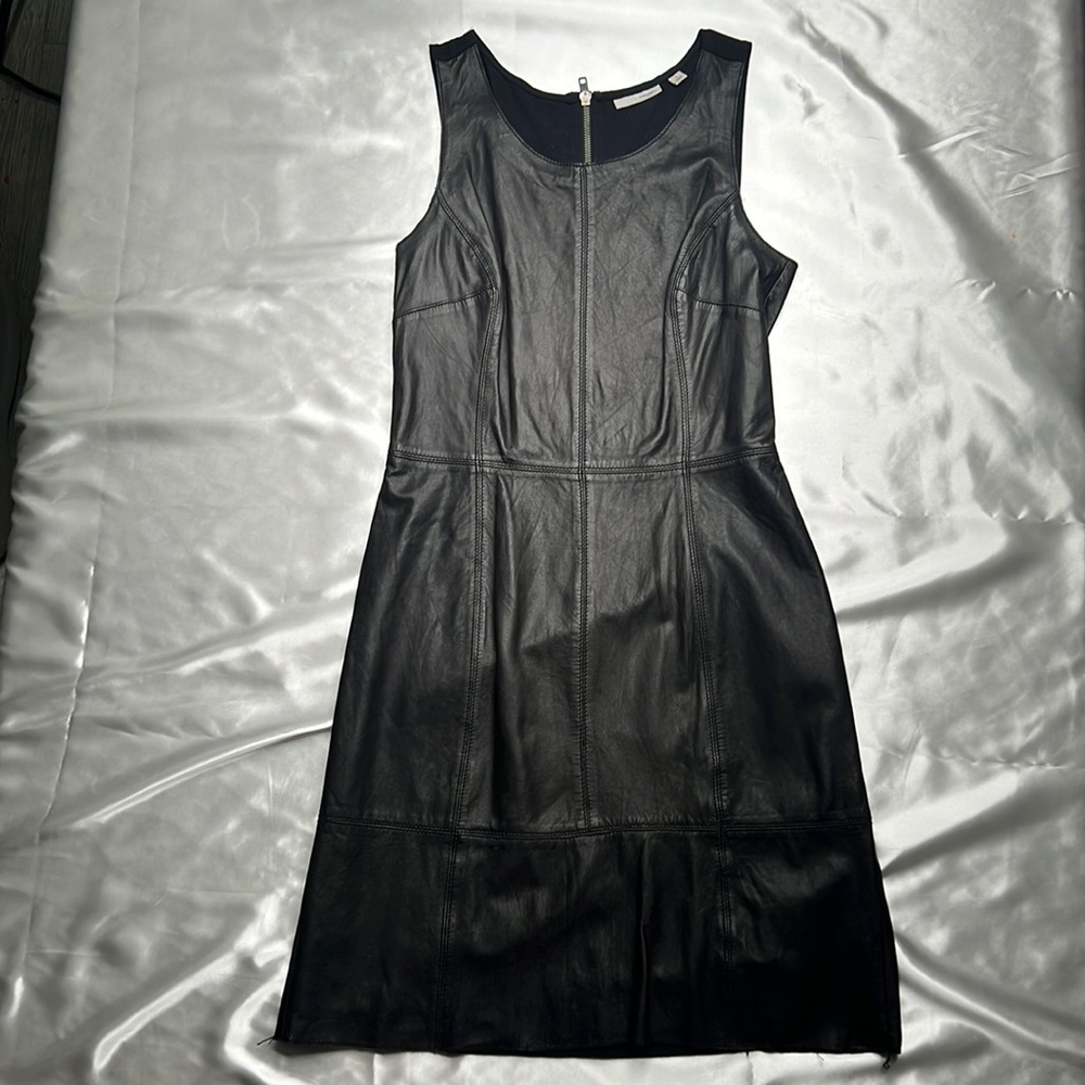 Halogen black leather dress